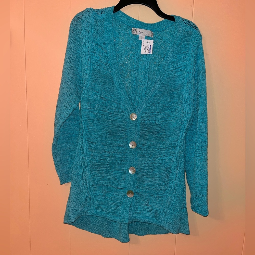 Curio Aqua cardigan